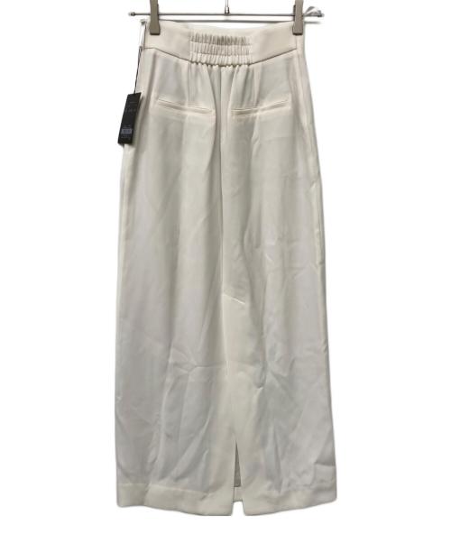 anuans（アニュアンス）anuans (アニュアンス) 25SS ダブルサテンナロースカート ホワイト サイズ:Ｓ 未使用品の古着・服飾アイテム