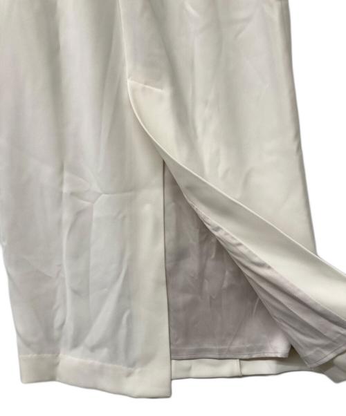 anuans（アニュアンス）anuans (アニュアンス) 25SS ダブルサテンナロースカート ホワイト サイズ:Ｓ 未使用品の古着・服飾アイテム