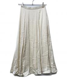 HER LIP TO（ハーリップトゥ）の古着「Flared Satin スカート」｜アイボリー