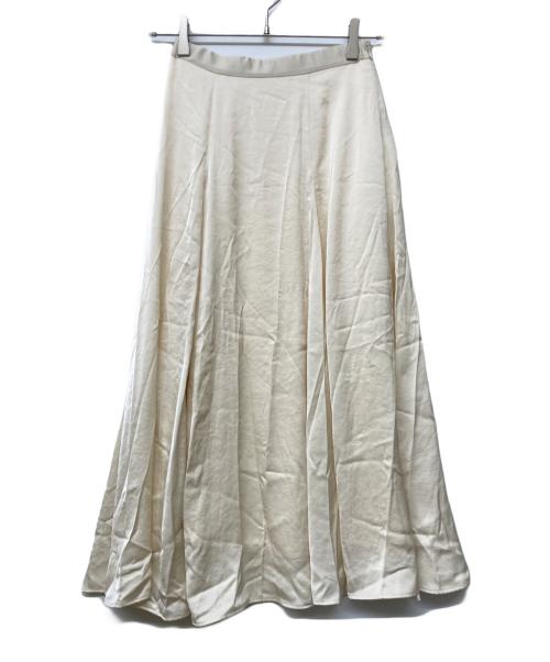 HER LIP TO（ハーリップトゥ）Her lip to (ハーリップトゥ) Flared Satin スカート アイボリー サイズ:Ｓの古着・服飾アイテム