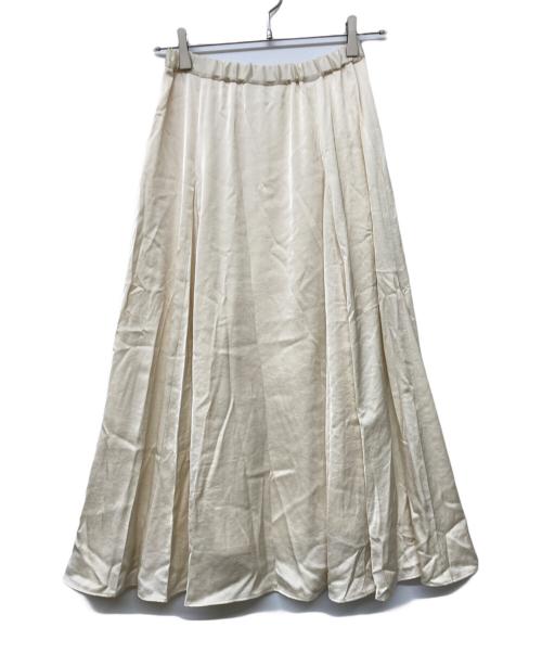 HER LIP TO（ハーリップトゥ）Her lip to (ハーリップトゥ) Flared Satin スカート アイボリー サイズ:Ｓの古着・服飾アイテム
