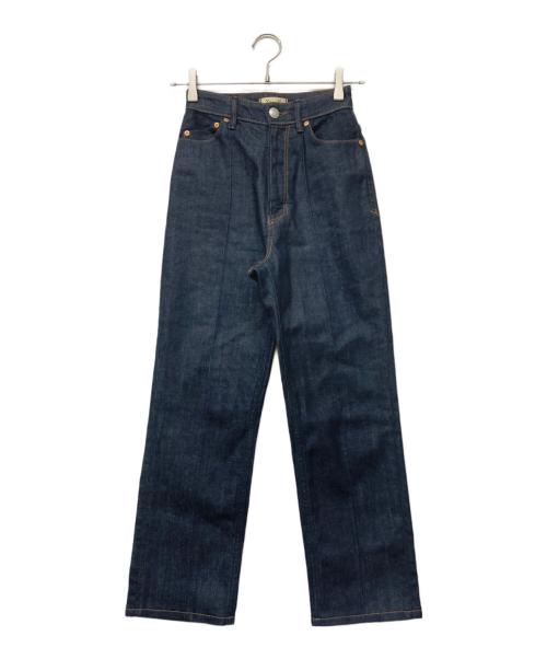YANUK（ヤヌーク）YANUK (ヤヌーク) anuans (アニュアンス) 24SS 別注Pintuck Straightデニムパンツ インディゴ サイズ:22の古着・服飾アイテム