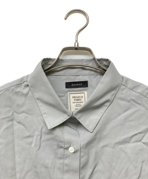 anuans（アニュアンス）anuans (アニュアンス) 24SS スタンダードシャツ グレー サイズ:Fの古着・服飾アイテム
