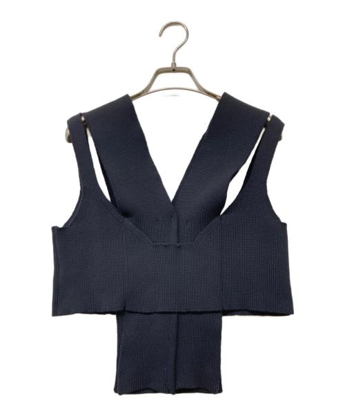 TAN（タン）TAN (タン) 19SS レイヤードニットキャミソール ブラック サイズ:FREEの古着・服飾アイテム