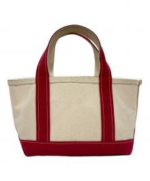 L.L.Bean（エルエルビーン マウンテンパーカー）の古着「BOAT AND TOTE SMALL」｜ホワイト×レッド
