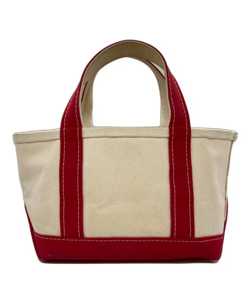 L.L.Bean（エルエルビーン マウンテンパーカー）L.L.Bean (エルエルビーン) BOAT AND TOTE SMALL ホワイト×レッドの古着・服飾アイテム