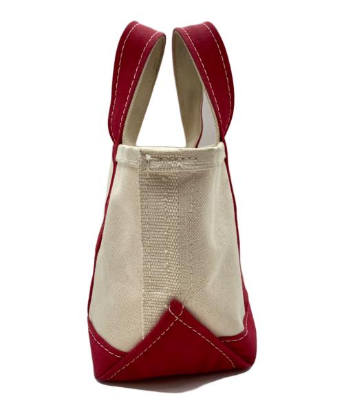 L.L.Bean（エルエルビーン マウンテンパーカー）L.L.Bean (エルエルビーン) BOAT AND TOTE SMALL ホワイト×レッドの古着・服飾アイテム