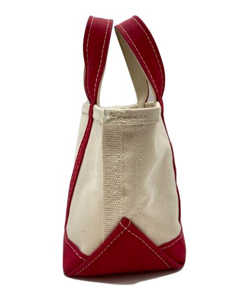 L.L.Bean（エルエルビーン マウンテンパーカー）L.L.Bean (エルエルビーン) BOAT AND TOTE SMALL ホワイト×レッドの古着・服飾アイテム