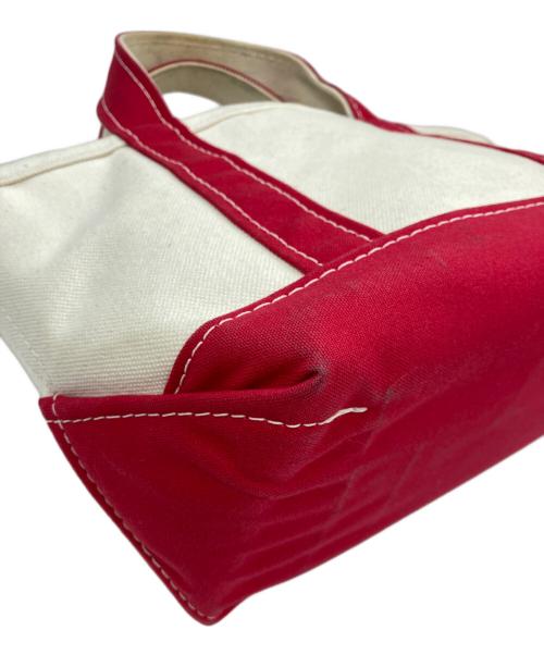 L.L.Bean（エルエルビーン マウンテンパーカー）L.L.Bean (エルエルビーン) BOAT AND TOTE SMALL ホワイト×レッドの古着・服飾アイテム