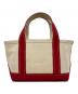L.L.Bean (エルエルビーン) BOAT AND TOTE SMALL ホワイト×レッド：6000円