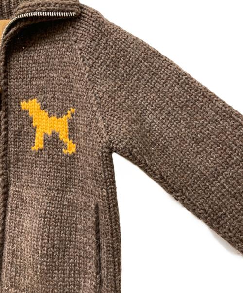 Labrador Retriver（ラブラドールレトリバ）Labrador Retriver (ラブラドールレトリバ) CANADIAN SWEATER (カナディアンセーター) カウチンニットカーディガン ブラウン サイズ:Sの古着・服飾アイテム