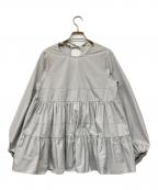 YORIヨリ）の古着「22SS ティアードロングブラウス」｜グレー