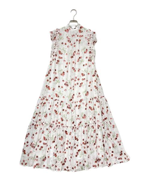 LILLIAN CARAT（リリアンカラット）LILLIAN CARAT (リリアンカラット) チェリーワンピース ホワイト サイズ:SIZE 2の古着・服飾アイテム