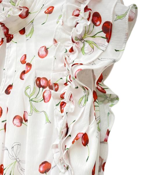 LILLIAN CARAT（リリアンカラット）LILLIAN CARAT (リリアンカラット) チェリーワンピース ホワイト サイズ:SIZE 2の古着・服飾アイテム