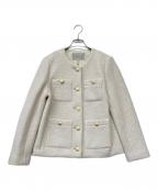 JUSGLITTYジャスグリッティー）の古着「ノーカラー金釦ジャケット」｜ライトピンク