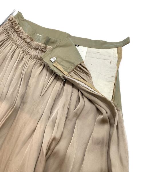 tricot COMME des GARCONS（トリココムデギャルソン）tricot COMME des GARCONS (トリココムデギャルソン) ドッキングプリーツスカート ベージュ サイズ:Mの古着・服飾アイテム