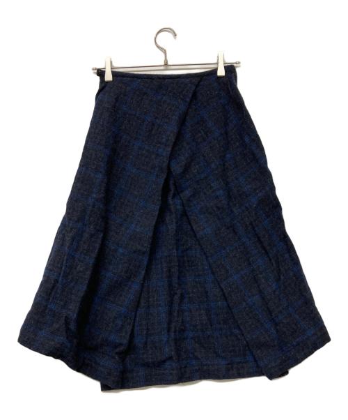 tricot COMME des GARCONS（トリココムデギャルソン）tricot COMME des GARCONS (トリココムデギャルソン) 90s ウールチェックスカート ブルー×ブラック サイズ:Sの古着・服飾アイテム