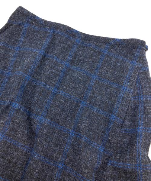 tricot COMME des GARCONS（トリココムデギャルソン）tricot COMME des GARCONS (トリココムデギャルソン) 90s ウールチェックスカート ブルー×ブラック サイズ:Sの古着・服飾アイテム