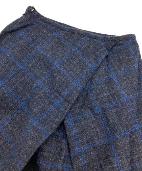 tricot COMME des GARCONS（トリココムデギャルソン）tricot COMME des GARCONS (トリココムデギャルソン) 90s ウールチェックスカート ブルー×ブラック サイズ:Sの古着・服飾アイテム