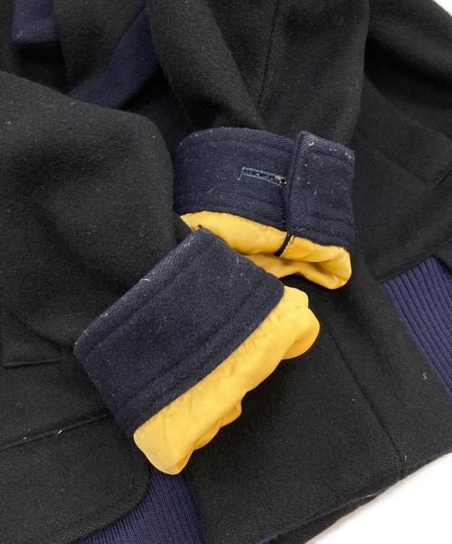 ippei takei（イッペイタケイ）ippei takei (イッペイタケイ) ヴィンテージカシミヤウールエポレットショートジャケット ネイビー×ブラック サイズ:-の古着・服飾アイテム