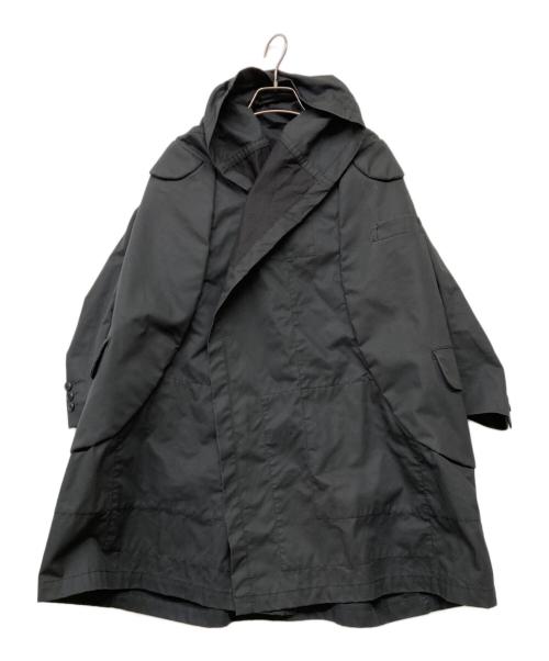 COMME des GARCONS（コムデギャルソン）COMME des GARCONS (コムデギャルソン) デザインフーデッドコート ブラック サイズ:XSの古着・服飾アイテム