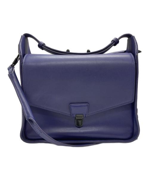 3.1 phillip lim（スリーワンフィリップリム）3.1 phillip lim (スリーワンフィリップリム) フラップレザーショルダーバッグ ブルーの古着・服飾アイテム