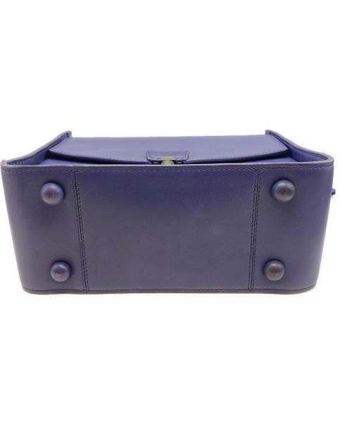 3.1 phillip lim（スリーワンフィリップリム）3.1 phillip lim (スリーワンフィリップリム) フラップレザーショルダーバッグ ブルーの古着・服飾アイテム