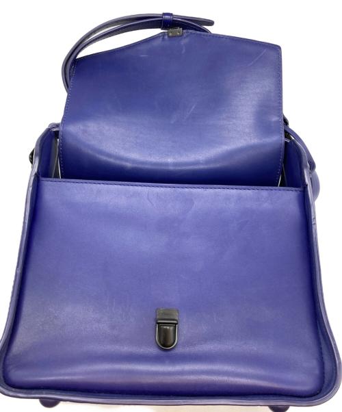 3.1 phillip lim（スリーワンフィリップリム）3.1 phillip lim (スリーワンフィリップリム) フラップレザーショルダーバッグ ブルーの古着・服飾アイテム