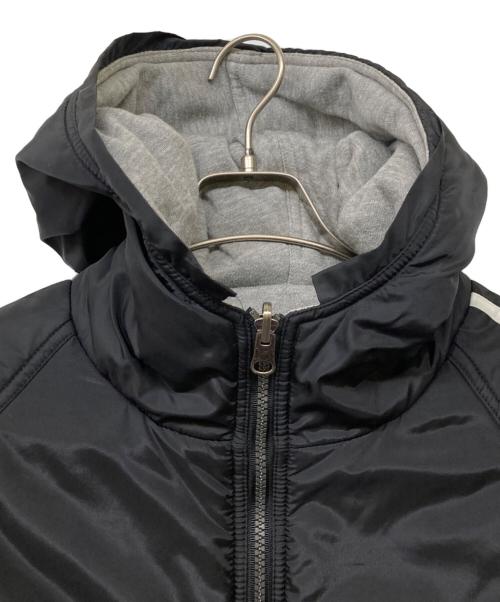 adidas（アディダス）adidas (アディダス) 90s ヴィンテージロゴ刺繍3ラインリバーシブルジャケット グレー×ブラック サイズ:Mの古着・服飾アイテム