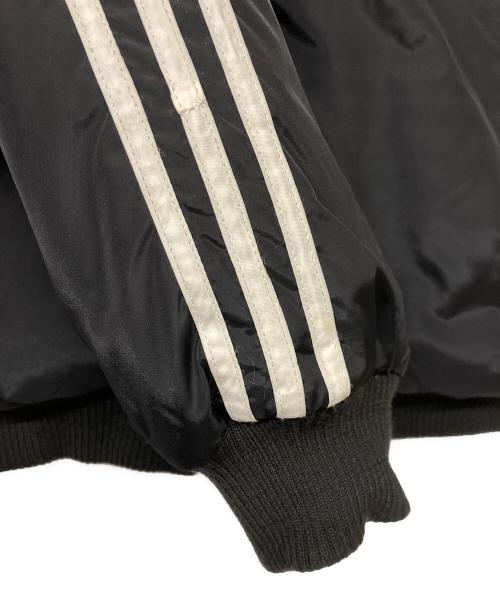 adidas（アディダス）adidas (アディダス) 90s ヴィンテージロゴ刺繍3ラインリバーシブルジャケット グレー×ブラック サイズ:Mの古着・服飾アイテム