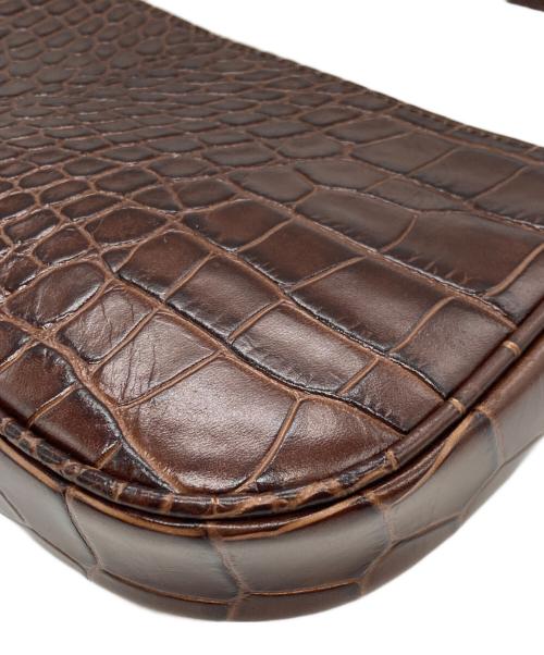 BYFAR（バイファー）BYFAR (バイファー) Rachel Croc Embossed Shoulder Bag Nutella ブラウンの古着・服飾アイテム