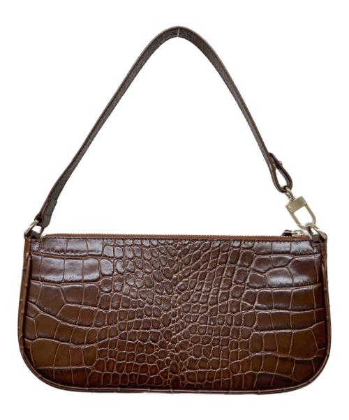 BYFAR（バイファー）BYFAR (バイファー) Rachel Croc Embossed Shoulder Bag Nutella ブラウンの古着・服飾アイテム