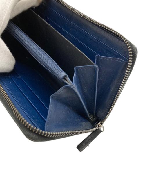 GUCCI（グッチ）GUCCI (グッチ) マイクロシマラウンドファスナーウォレット ブラックの古着・服飾アイテム