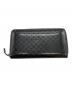GUCCI (グッチ) マイクロシマラウンドファスナーウォレット ブラック：15000円