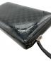 中古・古着 GUCCI (グッチ) マイクロシマラウンドファスナーウォレット ブラック：15000円