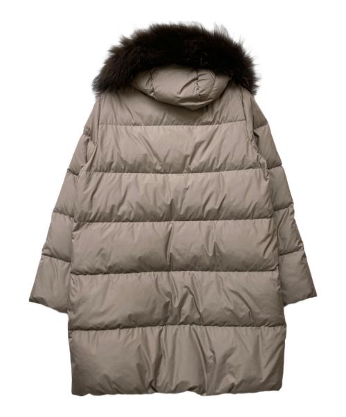 nano・universe（ナノ・ユニバース）nano・universe (ナノ・ユニバース) 西川ダウン フードロングダウンコート ピンクベージュ サイズ:40の古着・服飾アイテム