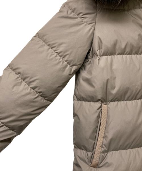 nano・universe（ナノ・ユニバース）nano・universe (ナノ・ユニバース) 西川ダウン フードロングダウンコート ピンクベージュ サイズ:40の古着・服飾アイテム