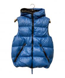 DUVETICA（デュベティカ）の古着「ジップアップフーデッドダウンベスト」｜ブルー