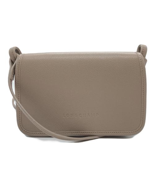 LONGCHAMP（ロンシャン）LONGCHAMP (ロンシャン) LE FOULONNE ショルダーウォレット ベージュの古着・服飾アイテム