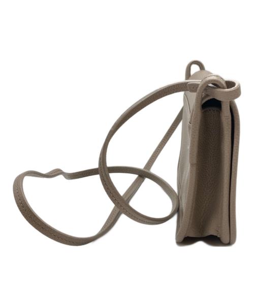 LONGCHAMP（ロンシャン）LONGCHAMP (ロンシャン) LE FOULONNE ショルダーウォレット ベージュの古着・服飾アイテム