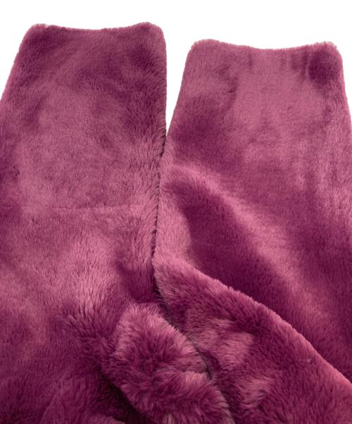 FRAY ID（フレイ アイディー）FRAY ID (フレイ アイディー) ノーカラーエコファーコート パープル サイズ:1の古着・服飾アイテム