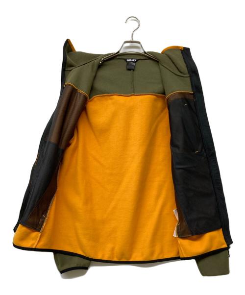 MILLET（ミレー）MILLET (ミレー) ABRASION FLEECE HOODIE カーキ×オレンジ サイズ:Sの古着・服飾アイテム