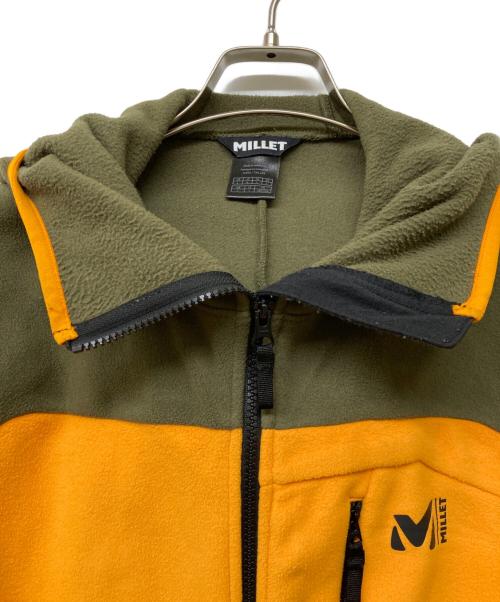 MILLET（ミレー）MILLET (ミレー) ABRASION FLEECE HOODIE カーキ×オレンジ サイズ:Sの古着・服飾アイテム
