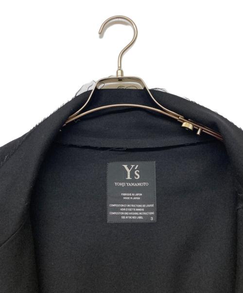 Y's（ワイズ）Y's (ワイズ) ジップウールコート ブラック サイズ:3の古着・服飾アイテム