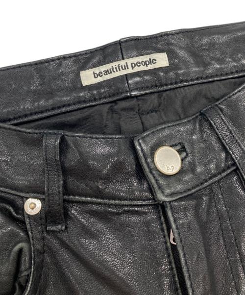 beautiful people（ビューティフルピープル）beautiful people (ビューティフルピープル) ラムレザーパンツ ブラック サイズ:34の古着・服飾アイテム