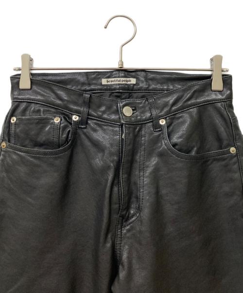 beautiful people（ビューティフルピープル）beautiful people (ビューティフルピープル) ラムレザーパンツ ブラック サイズ:34の古着・服飾アイテム