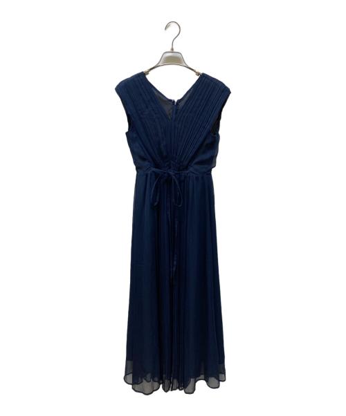 Mystrada（マイストラーダ）Mystrada (マイストラーダ) プリーツ楊柳ワンピース ネイビー サイズ:SIZE34の古着・服飾アイテム