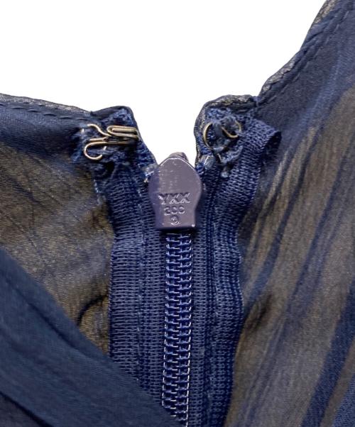 Mystrada（マイストラーダ）Mystrada (マイストラーダ) プリーツ楊柳ワンピース ネイビー サイズ:SIZE34の古着・服飾アイテム