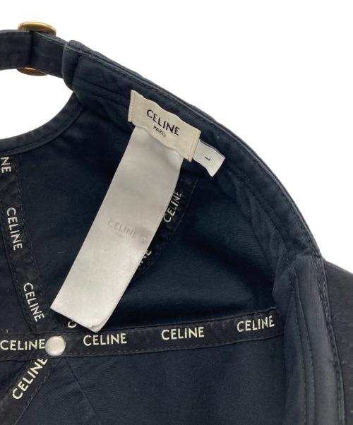 CELINE（セリーヌ）CELINE (セリーヌ) トリオンフ ベースボールキャップ ブラック サイズ:Lの古着・服飾アイテム