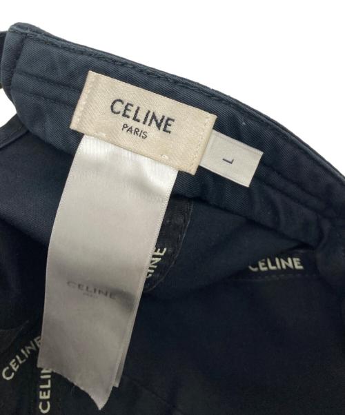 CELINE（セリーヌ）CELINE (セリーヌ) トリオンフ ベースボールキャップ ブラック サイズ:Lの古着・服飾アイテム